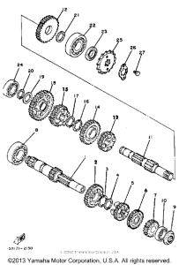 XT200J Трансмиссия