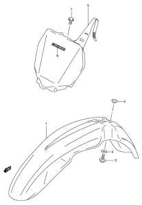 RM125 Переднее крыло