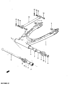 GSX1100 Маятник задний