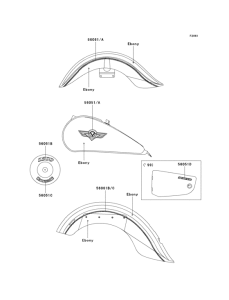 VN1500 Decals(ebony)(vn1500-e2 / e3)