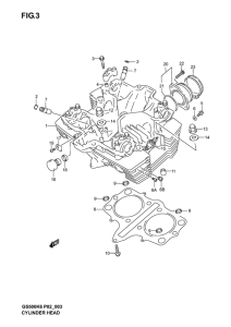 GS500 Головка цилиндров