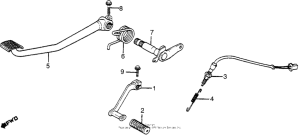 CB1000 Brake pedal + gearshift pedal