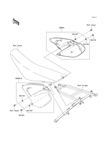 KX125 Боковые обтекатели