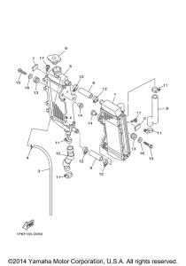 YZ250V Радиатор и Патрубки