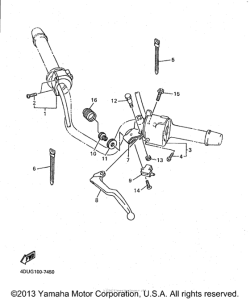 XJ600SKC Рулевые переключатели