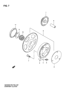 GZ250 Муфта стартера
