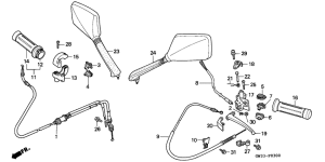 NH90 Handle lever / switch / cable