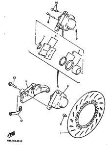 FJ600 FJ600A Задний суппорт