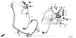PCX150 Handle Lever + Switch + Cable
