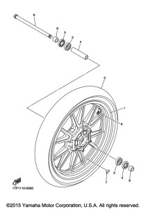 XVS950C Переднее колесо