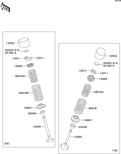 ZX1200 Клапана