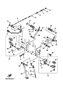 TW125 Support & repose pied