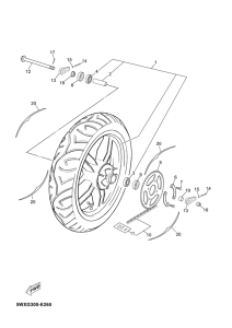 TZR50 Переднее колесо