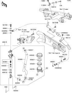 ZX1400 Задний торм цилиндр
