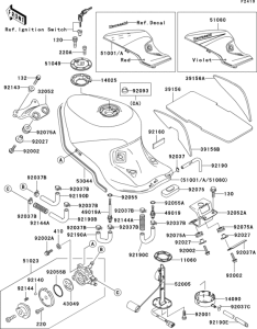 ZX1100 Fuel tank(1 / 2)(zx1100-d1)