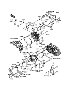 KLE250 エンジンカバー