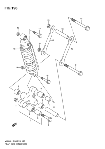 VL800 Втулки заднего рычага