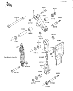 KX500 Задняя подвеска