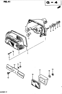 GSX250 Задний комбинированный сигнал