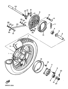 XV500 Переднее колесо