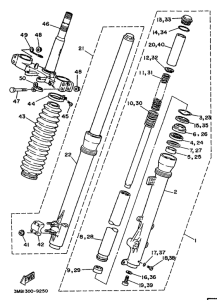 DT125E Передняя вилка