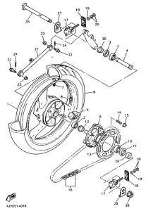 YZF600R Переднее колесо