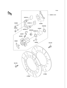 VN750 Передний тормоз