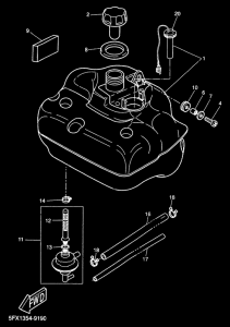 CW50RS Топливный бак