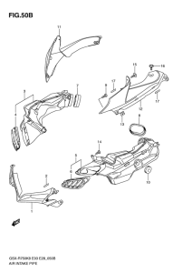 GSX-R750 Air intake pipe