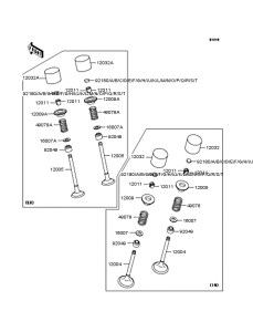 ZR400 Rocker arms / valves