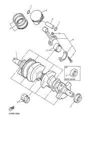 YZF600R Коленчатый вал и поршни