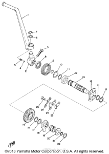YZ360B Кик стартер