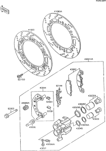 ZX600 Передний тормоз