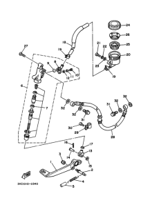 R1-Z Rr master cylinder assy