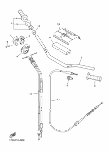 YZ250F Steering handle & cable