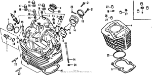 XL125 Cylinder head + cylinder