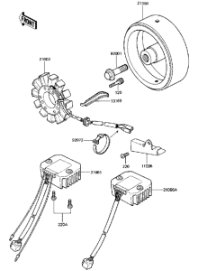 KZ440 Generator / regulator