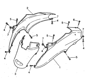 YH50 Боковые обтекатели
