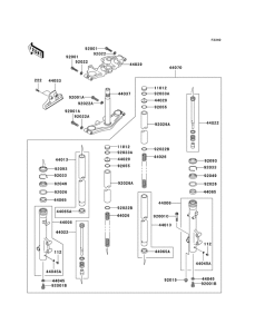 VN750 Вилка передней оси