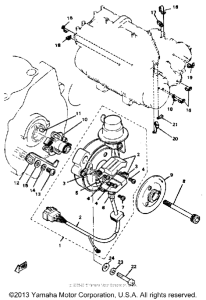XS1100E Pickup coil-clamp-governor