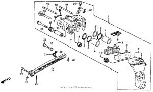VF700F Задний суппорт