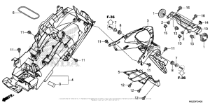 CB500X (ABS) Задний бампер