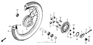 CM200 Переднее колесо
