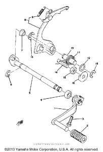 YZ100F Вал переключения