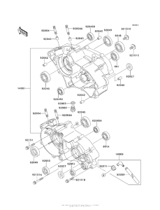 KX65 Картер двигателя