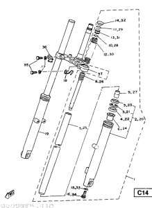 SR125SP Передняя вилка