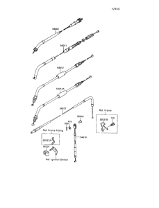 KL650 Тросы управления
