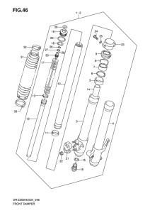DR-Z250 Передняя вилка