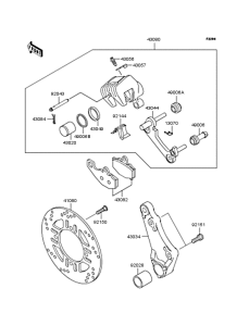 ZR400 Задний тормоз