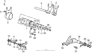 XL250 Gearshift + drum